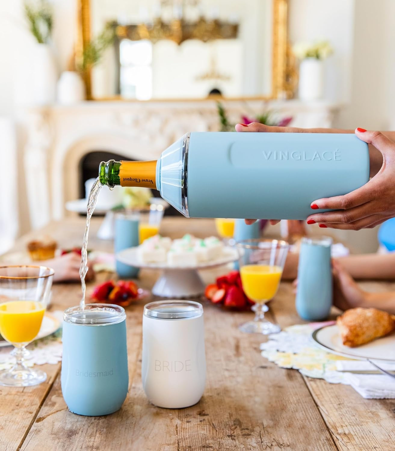 Wine Bottle Chiller- Portable Champagne Insulator- Stainless Steel Wine Cooler Sleeve, Stainless Steel